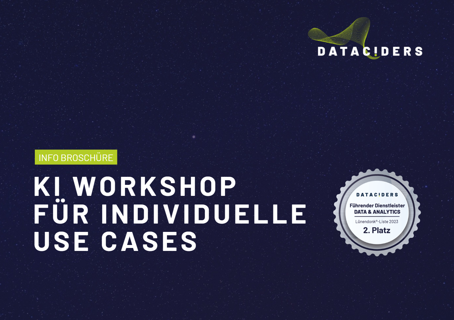 Vorschau der Info-Broschüre des Dataciders "KI Workshop für individuelle Use Cases"