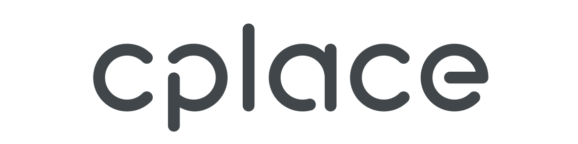 Logo von cplace in grau, Datacideres-Partner