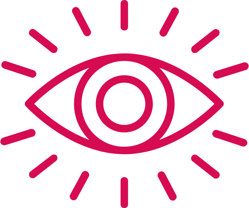 Symbol eines Auges, das für eine Vision steht
