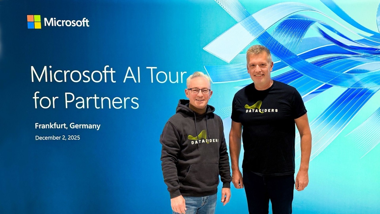 Dataciders Mitarbeiter bei der Microsoft AI Tour für Partner 2025 in Frankfurt
